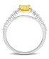 ფოტო #2 პროდუქტის Sapphire and Diamond Engagement Ring in 14K White Gold