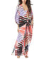Фото #1 товара Women's Printed Button-Front Cover-Up Caftan
