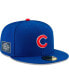 ფოტო #1 პროდუქტის Men's Royal Chicago Cubs On-Field 2023 World Tour London Series 59FIFTY Fitted Hat
