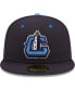 Фото #3 товара Men's Navy Lake County Captains Authentic Collection 59FIFTY Fitted Hat
