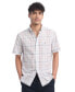 ფოტო #5 პროდუქტის Men's Plaid Short Sleeve Button-Down Shirt