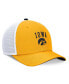 ფოტო #3 პროდუქტის Men's Gold Iowa Hawkeyes Letter Logo Trucker Adjustable Hat