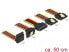 Фото #4 товара Delock 60149 - 0.5 m - SATA 15-pin - 4 x SATA 15-pin - Male/Female - Black,Orange,Red,Yellow - Straight