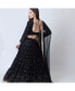 ფოტო #4 პროდუქტის Women's Black Full Sleeve Lehenga Choli Embellished with Sequins