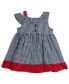 ფოტო #2 პროდუქტის Baby Girls Lady Bug Seersucker Dress with Diaper Cover