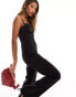 Фото #4 товара ASOS DESIGN bandeau lace trim detail jumpsuit in black