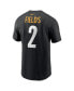 Фото #3 товара Men's Justin Fields Black Pittsburgh Steelers Player Name Number T-Shirt