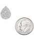 ფოტო #4 პროდუქტის Diamond Pear Cluster Stud Earrings (1/4 ct. t.w.) in Sterling Silver