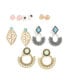 Фото #4 товара Women's Pack Of 6 Multi-Layer Earrings