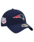 Фото #1 товара Men's Navy New England Patriots Distinct 9TWENTY Adjustable Hat