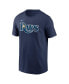 Фото #2 товара Men's Navy Tampa Bay Rays Fuse Wordmark T-shirt