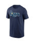 Men's Navy Tampa Bay Rays Fuse Wordmark T-shirt Синий, S - фото #2