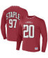 Фото #1 товара Men's NFL X Staple Red Arizona Cardinals Core Long Sleeve Jersey Style T-shirt
