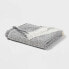 60"x80" Marled Boucle Bed Throw with Fringe Gray - Threshold