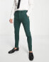 ASOS DESIGN super skinny suit trousers in forest green