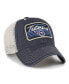 Men's Navy, Natural Distressed Tennessee Titans Five Point Trucker Clean Up Adjustable Hat