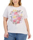 Trendy Plus Size Flower Graphic Print T-Shirt