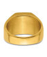 Stainless Steel Polished Yellow IP-plated Signet Ring