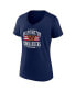 Women's Navy Washington Commanders Americana V-Neck T-Shirt Синий, L - фото #2