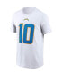 Фото #6 товара Men's Justin Herbert White Los Angeles Chargers Name and Number T-shirt