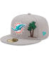 ფოტო #2 პროდუქტის Men's Gray Miami Dolphins City Describe 59Fifty Fitted Hat