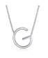 Фото #1 товара Sterling Silver Sideways Initial Necklace