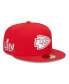 Фото #1 товара Men's Red Kansas City Chiefs Active Ballistic 59fifty Fitted Hat