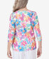 ფოტო #2 პროდუქტის Women's Paradise Island Floral Butterfly Pleated Ruffle Top