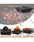 Фото #7 товара 3-in-1 Portable Charcoal Grill Folding Camping Fire Pit with Carrying Bag & Gloves