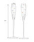 Polka Dot Champagne Flutes Glass, Set of 2