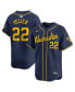 Фото #1 товара Men's Christian Yelich Navy Milwaukee Brewers Alternate Limited Player Jersey