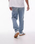 Topman taper jeans in summer light wash tinted blue