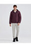 M Essential Hooded Jacket Erkek Dark Wine Mont S202063-838