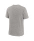 ფოტო #3 პროდუქტის Men's Heather Gray North Carolina Tar Heels Blitz Evergreen Legacy Primary Tri-Blend T-Shirt