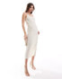 Фото #1 товара Vila textured cami midi dress in cream