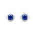 Silver stud earrings with blue zircons EA592WB