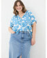 ფოტო #1 პროდუქტის Plus Size Willow Med Geo Blouse