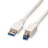 Фото #1 товара Кабель USB 3.1 VALUE by ROTRONIC-SECOMP AG, Тип A на B белый 3 м - Cable - Digital