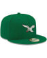 Фото #4 товара Men's Kelly Green Philadelphia Eagles Omaha Throwback 59FIFTY Fitted Hat