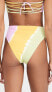 L*Space 284609 Women's Frenchi Bitsy Bikini Bottoms, Diagonal Sunburst, S