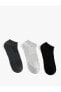 Фото #2 товара Basic 3'lü Patik Çorap Seti Çok Renkli