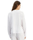 ფოტო #2 პროდუქტის Juniors' Oversized Waffle-Knit Long Sleeve Henley