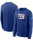 ფოტო #1 პროდუქტის Men's Royal New York Giants Primary Logo Long Sleeve T-shirt