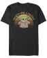 Men's Sunset Cute Yoda Short Sleeve Crew T-shirt