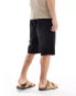 Good For Nothing carpenter denim short in washed black