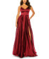 Фото #7 товара Juniors' V-Neck Satin Gown, Created for Macy's
