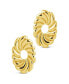 Gold-Tone or Silver-Tone Round Scalloped Moulinet Studs