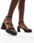 New Look block heeled sandal in black