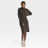 Фото #1 товара Women's Turtleneck Long Sleeve Cozy Sweater Dress - A New Day Brown XL