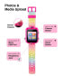 Kid's Rainbow Glitter Silicone Strap Touchscreen Smart Watch 42mm with Earbuds Gift Set